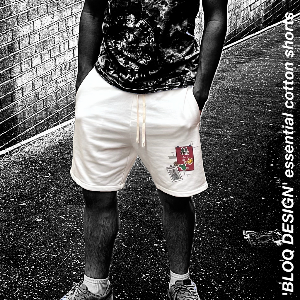 "BLOQ DESIGN" essential cotton shorts