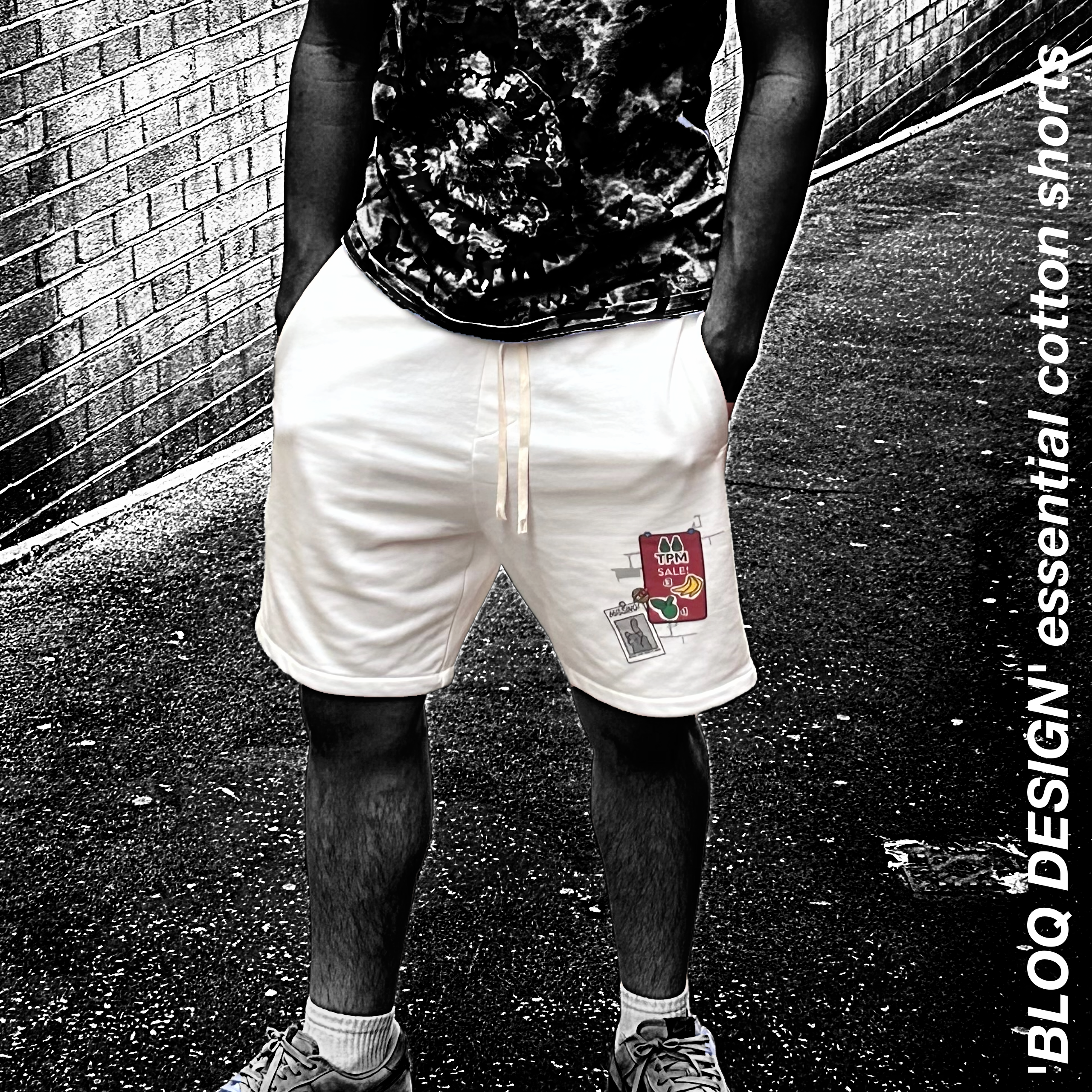 "BLOQ DESIGN" essential cotton shorts