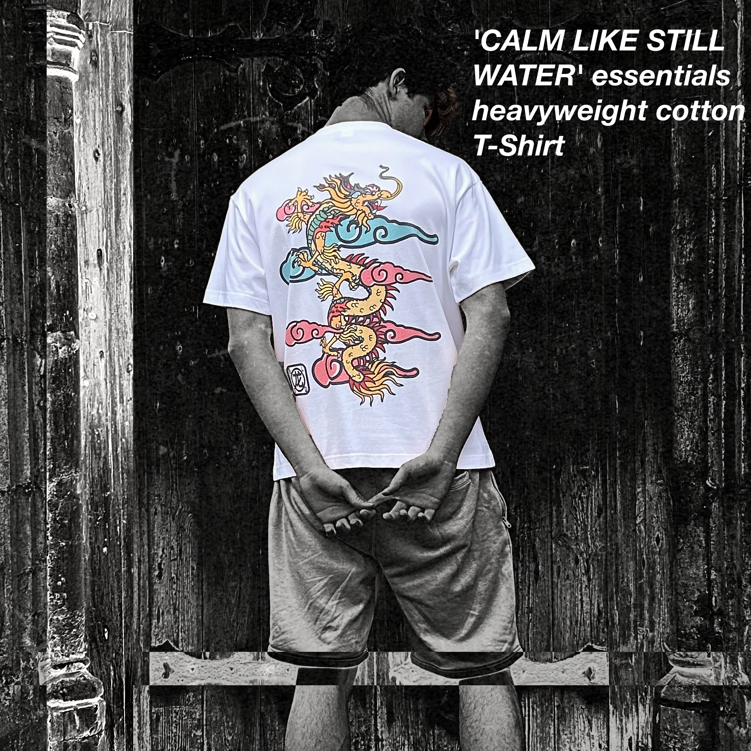 "CALM LIKE STILL WATER" essentials heavyweight cotton T-Shirt