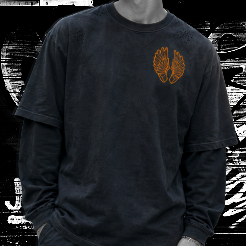 BLOQ essentials Hand Frayed Two Piece heavyweight Shirt