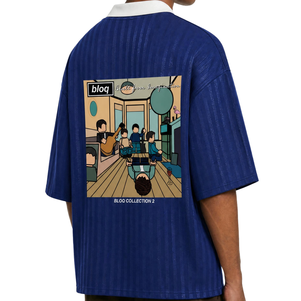 "SLIDE AWAY" striped collar soccer jersey