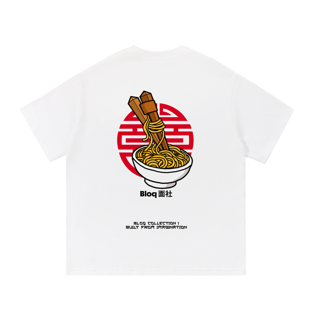 "BLOQ DESIGN" heavyweight essentials cotton T-shirt