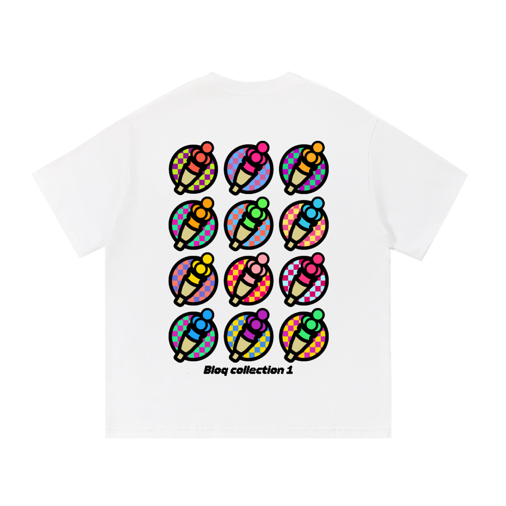BLOQ pop art heavyweight cotton T-Shirt